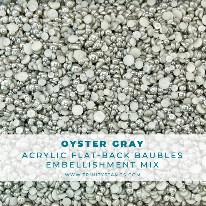 Oyster Gray Baubles Embellishment Mix