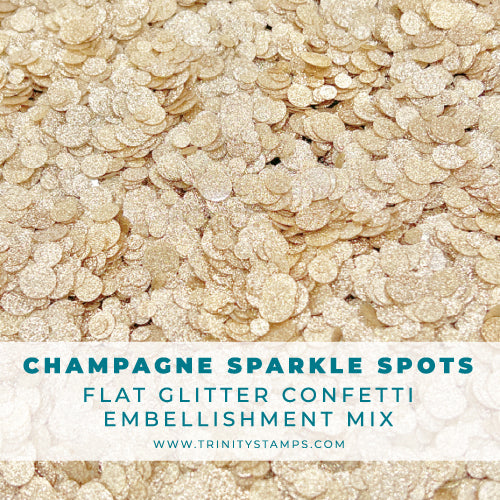 Champagne Sparkle Spots Flat Confetti Embellishment Mix