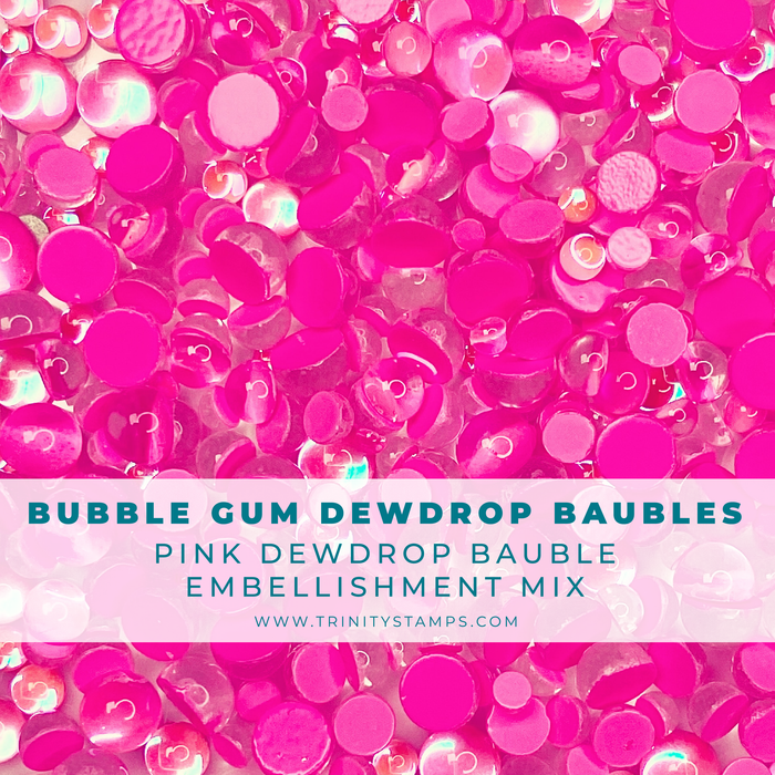 Bubble Gum Dewdrop Embellishment Mix