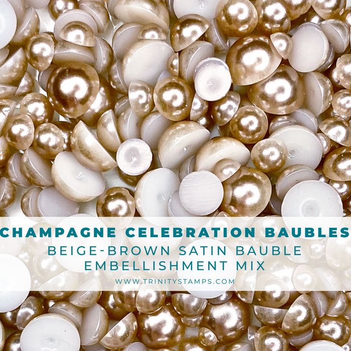 Champagne Celebration Satin Baubles Embellishment Mix