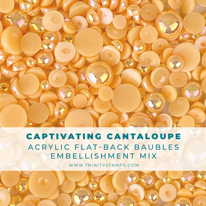 Captivating Cantaloupe Baubles Embellishment Mix