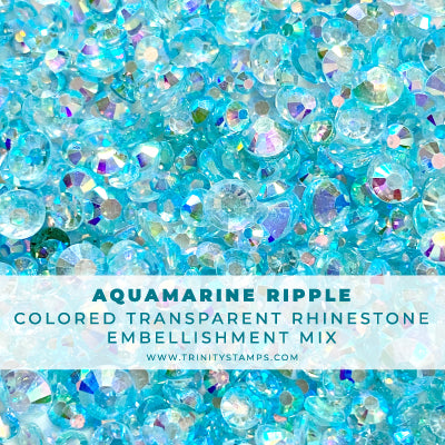 Aquamarine Ripple Rhinestone Embellishment Mix