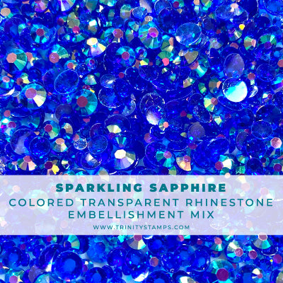 Sparkling Sapphire Rhinestone Embellishment Mix