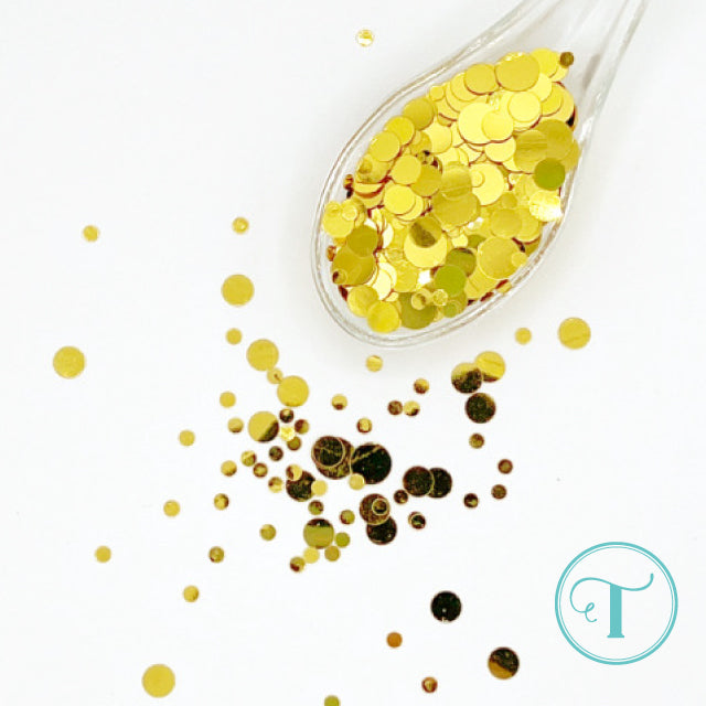 Gold Dots Confetti Embellishment Mix