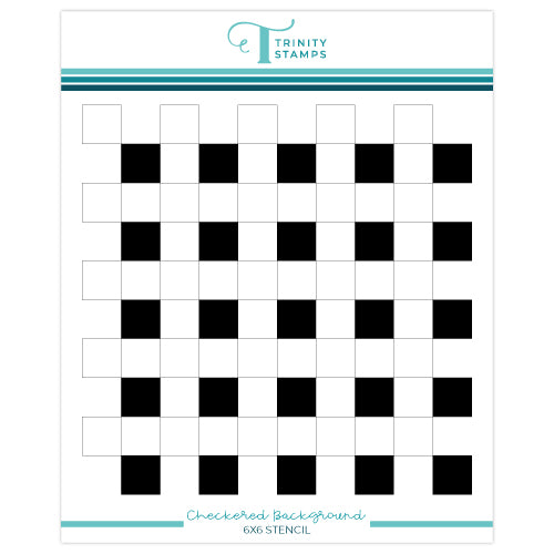 Checkered Background 6x6 Stencil