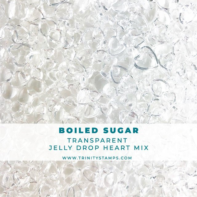 Boiled Sugar - Jelly Drop Hearts Embellishment mix