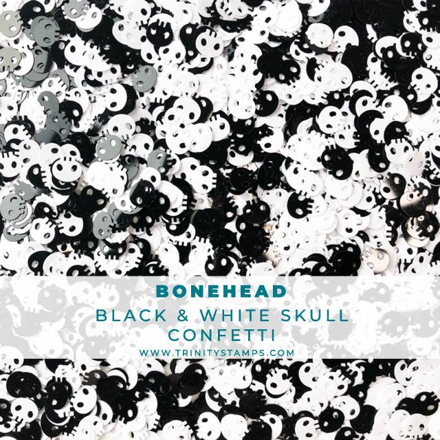 Bonehead - Black & White Skull Confetti Mix