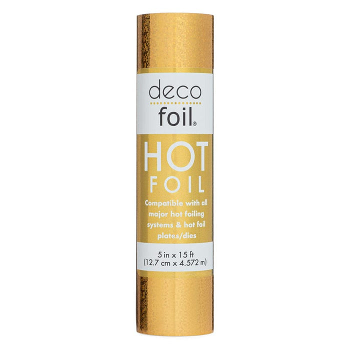 Deco Foil Hot Foil Roll 5 in x 15 ft - Gold Stardust