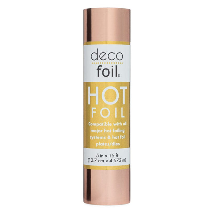 Deco Foil Hot Foil Roll 5 in x 15 ft - Rose Gold