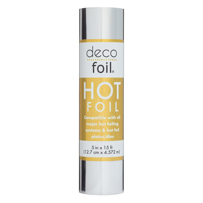 Deco Foil Hot Foil Roll 5 in x 15 ft - Silver