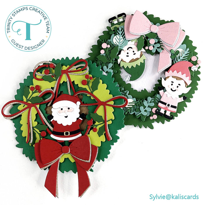 Holiday Wreath Circle Card Add-on Die Set