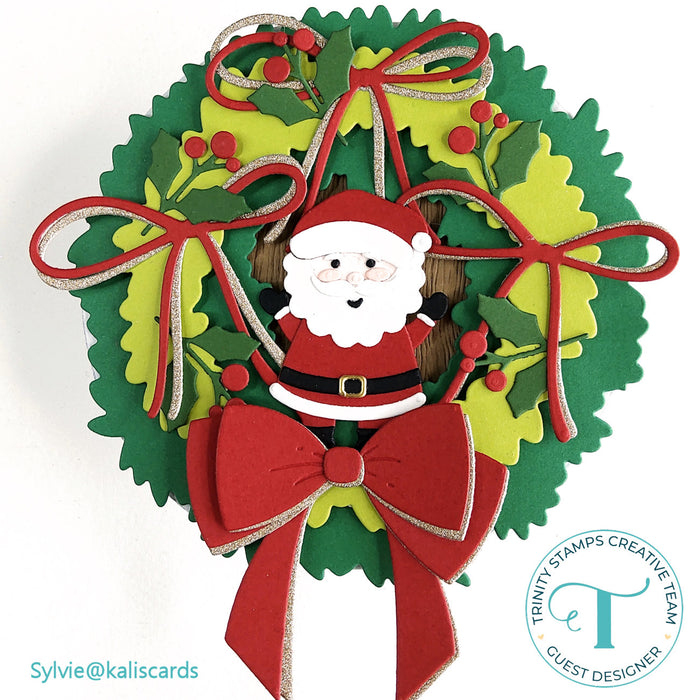Holiday Wreath Circle Card Add-on Die Set