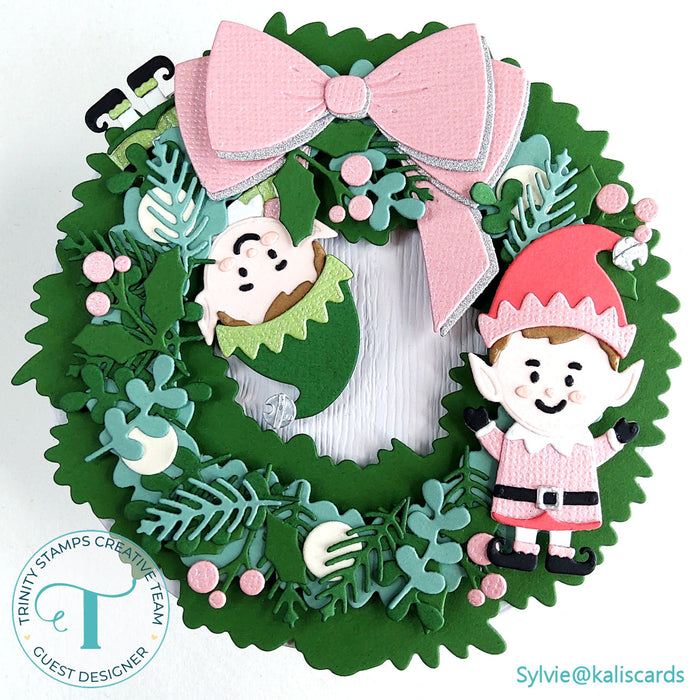 Holiday Wreath Circle Card Add-on Die Set