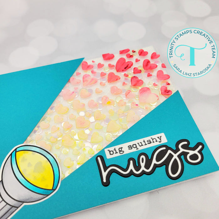 Beaming With Love 6x6 Stencil