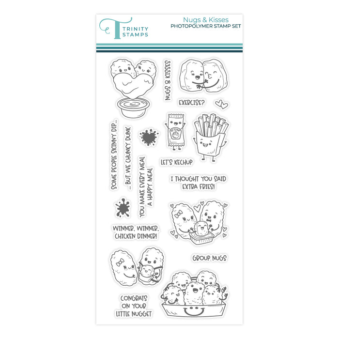 Nugs & Kisses 4x8 Stamp Set