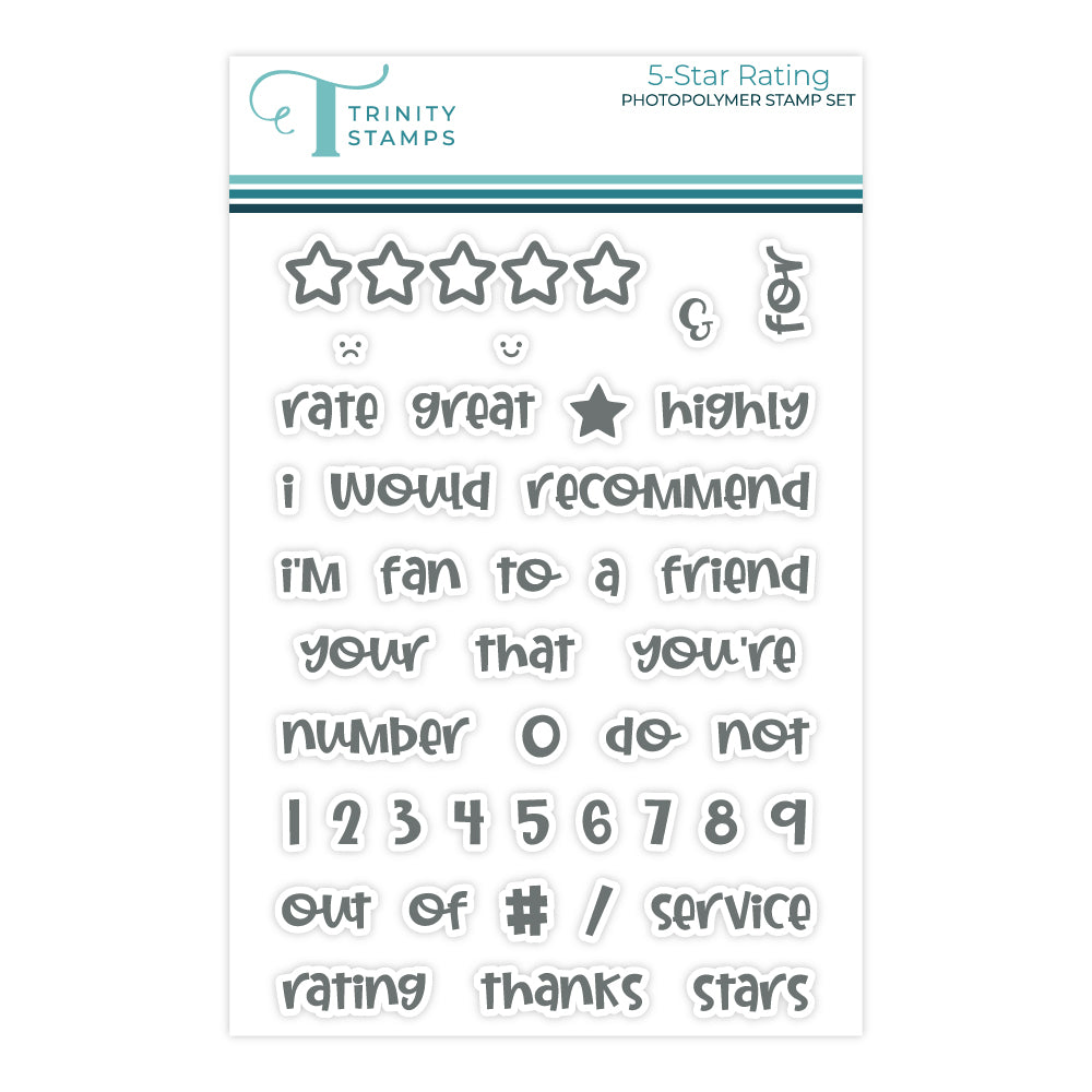 5-Star Rating 4x6 Stamp Set– Trinity Stamps