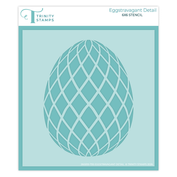 Eggstravagant Detail 6x6 Stencil