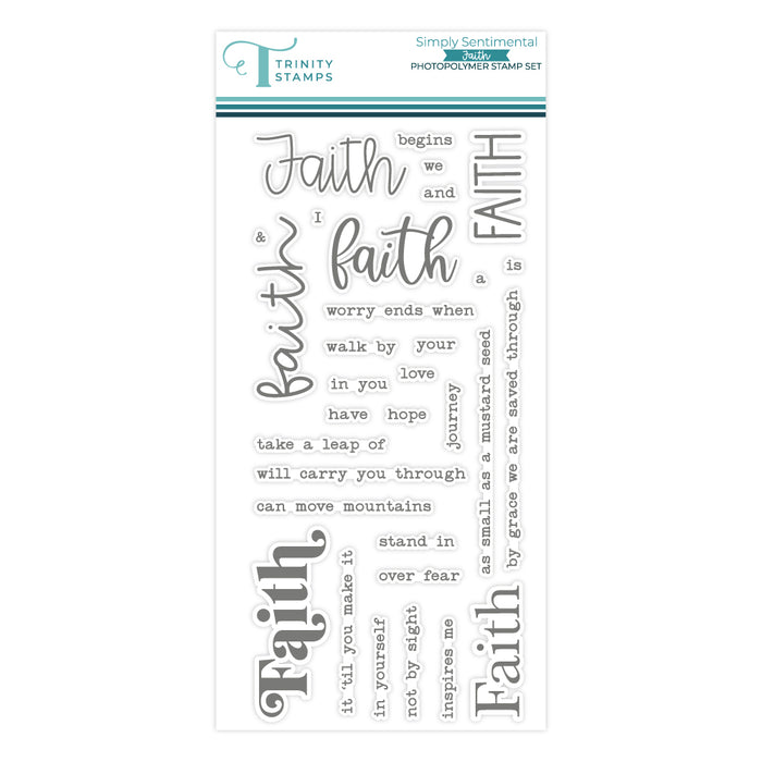 Simply Sentimental - Faith 4x8 Stamp Set