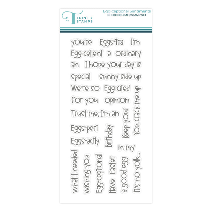 Egg-ceptional Sentiments 4x8 Stamp Set