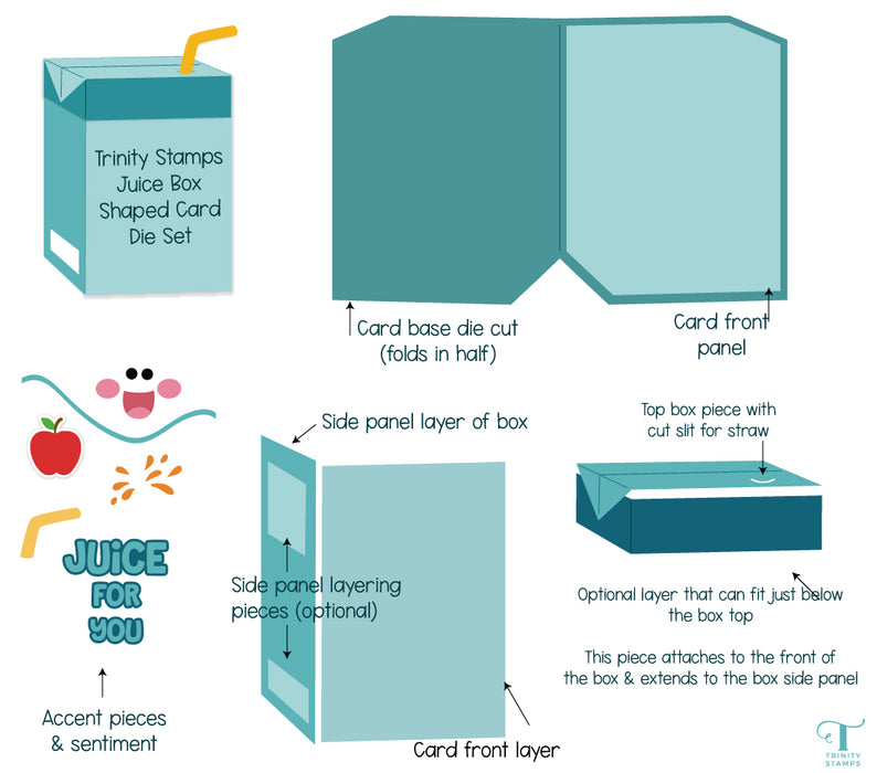 Juice Box Shaped Card Die Set