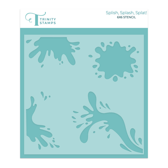 Splish Splash Splat 6x6 Stencil