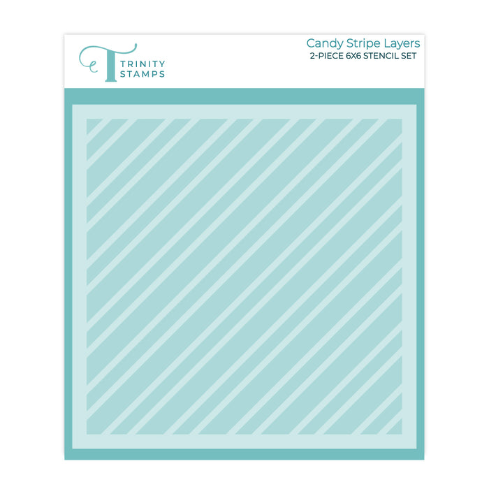 Candy Stripe Layers 6x6 Stencil Set