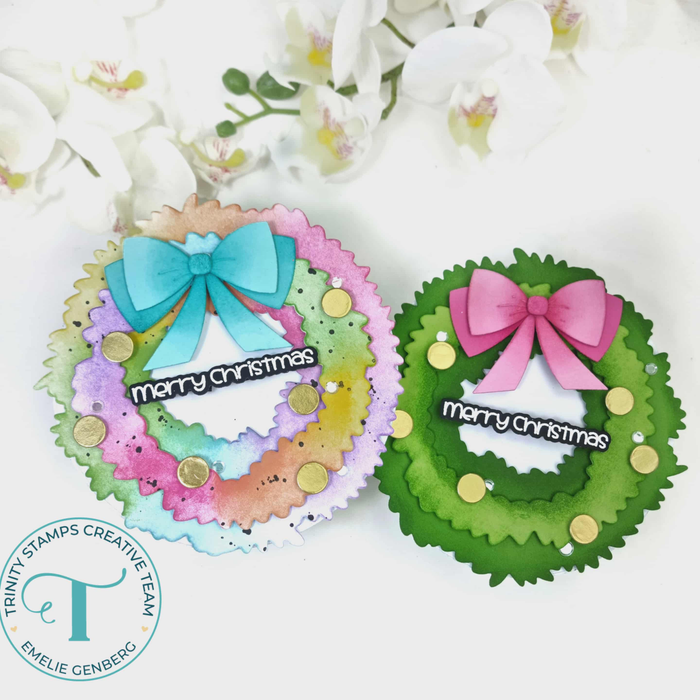 Holiday Wreath Circle Card Add-on Die Set