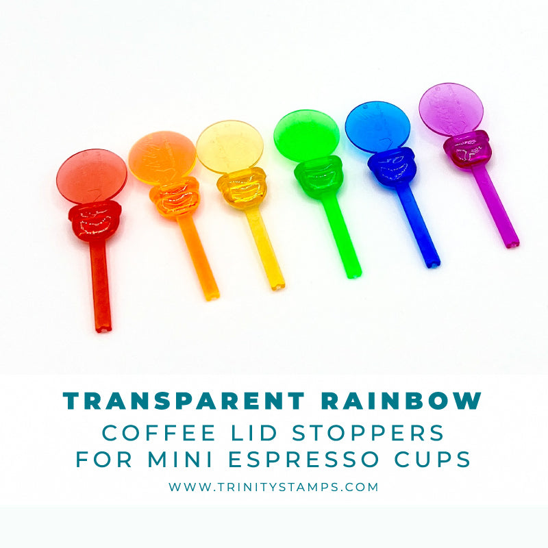 Mini Cup Stoppers - Transparent Rainbow Assortment