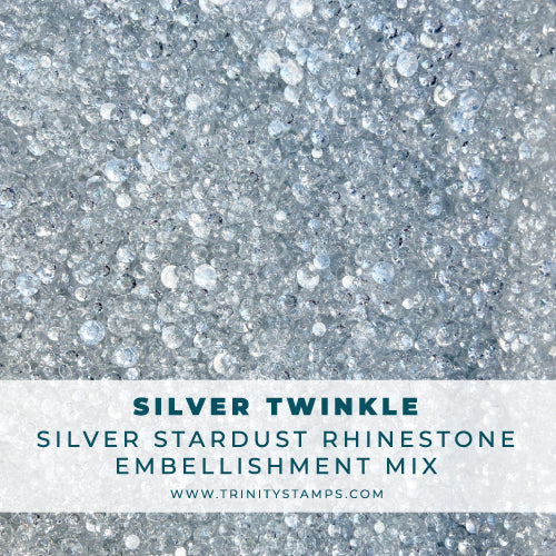 Silver Twinkle - Stardust Rhinestone Embellishment Mix