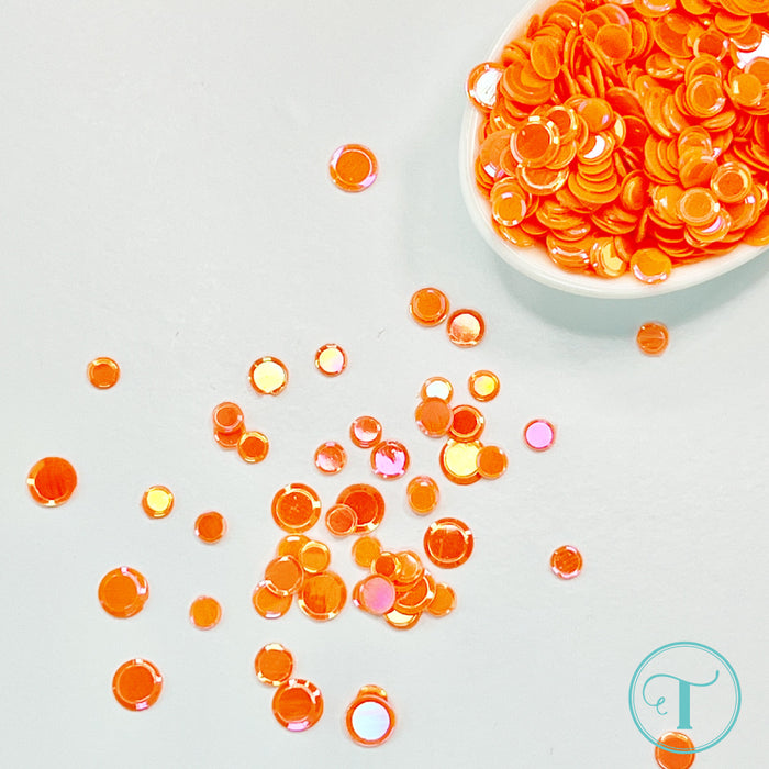 Vivid Tangerine Opaque Shine Confetti