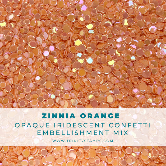 Zinnia Orange Opaque Shine Confetti