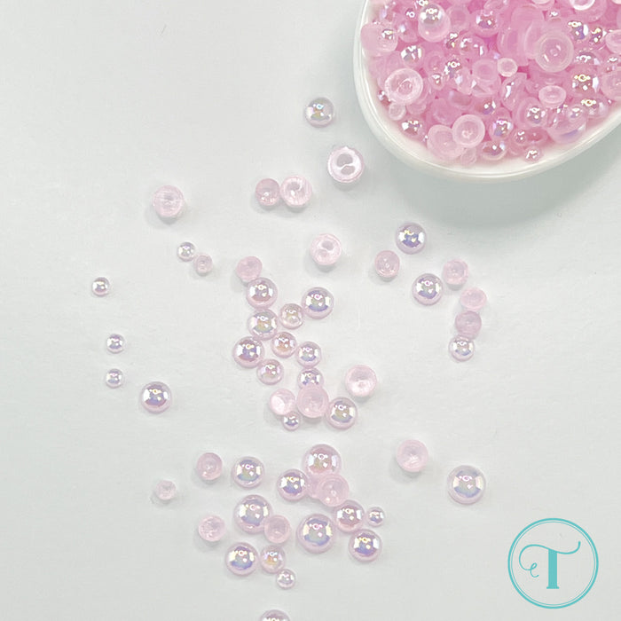 Iridescent Pale Pink Bubbles Embellishment Mix