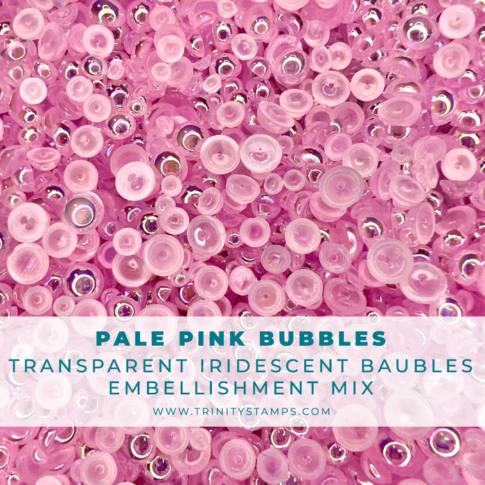 Iridescent Pale Pink Bubbles Embellishment Mix