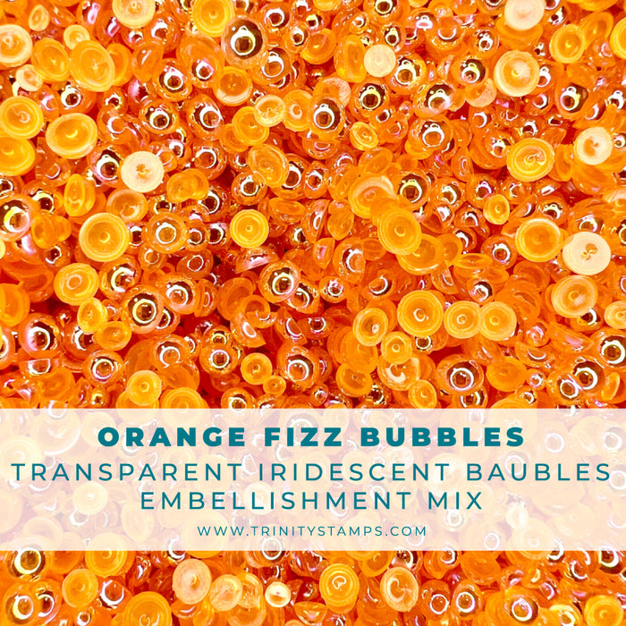 Orange Fizz Bubbles Embellishment Mix
