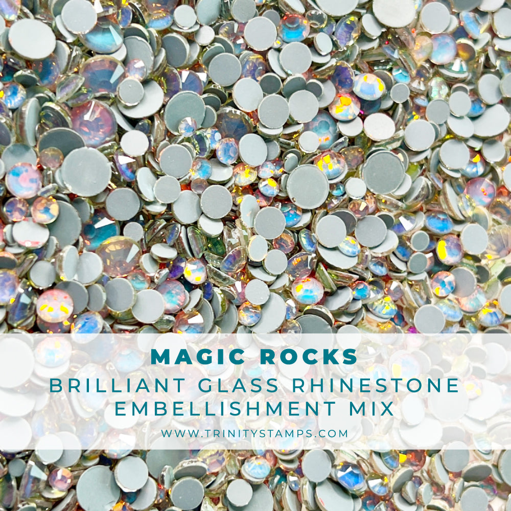 Cerulean Trinkets - Iridescent Rhinestones Shapes Mix