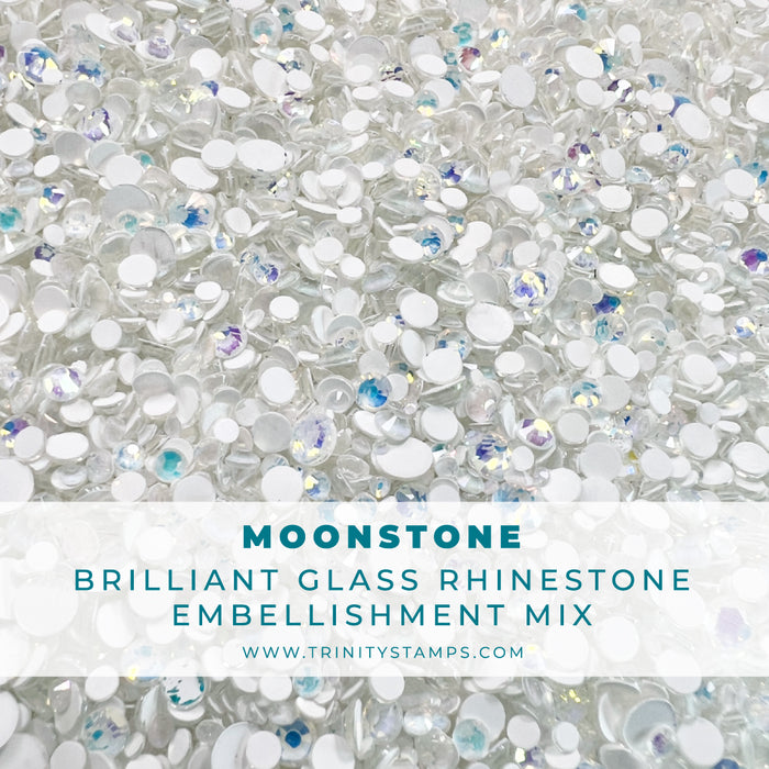 Moonstone Brilliant Glass Rhinestone Embellishment Mix