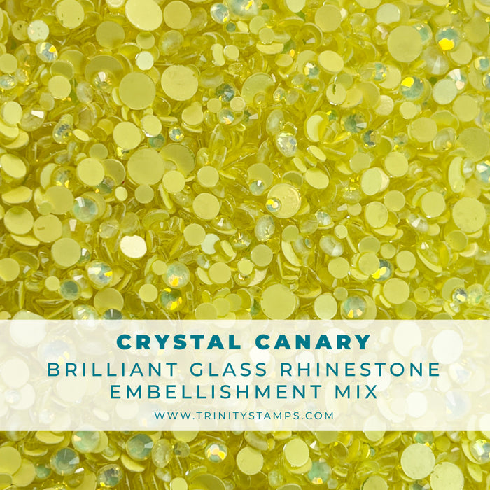 Crystal Canary Brilliant Glass Rhinestone Embellishment Mix