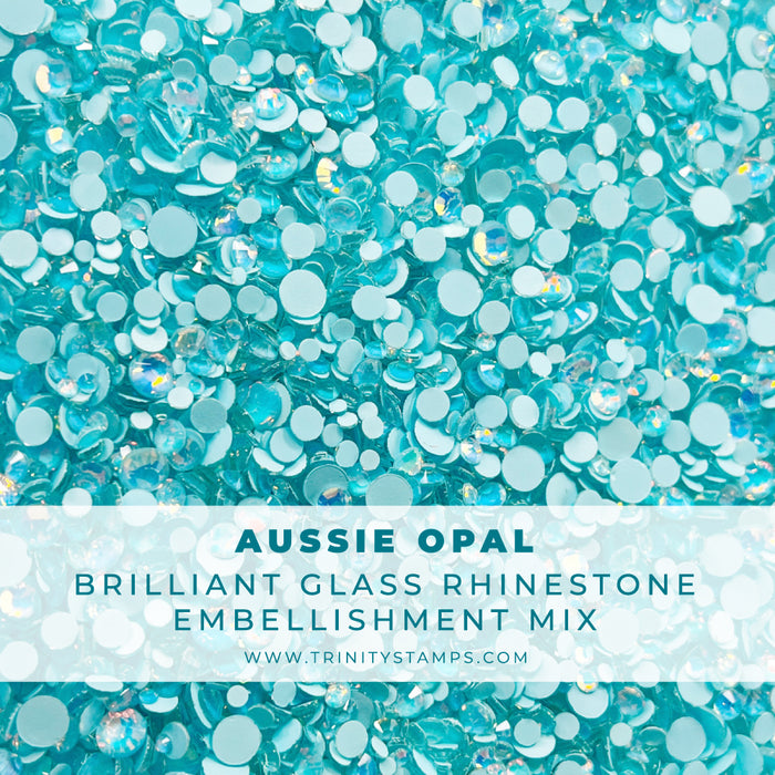 Aussie Opal Brilliant Glass Rhinestone Embellishment Mix