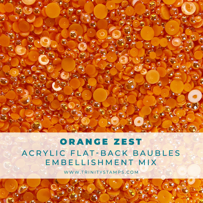 Orange Zest Baubles Embellishment Mix
