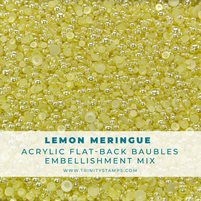 Lemon Meringue Baubles Embellishment Mix