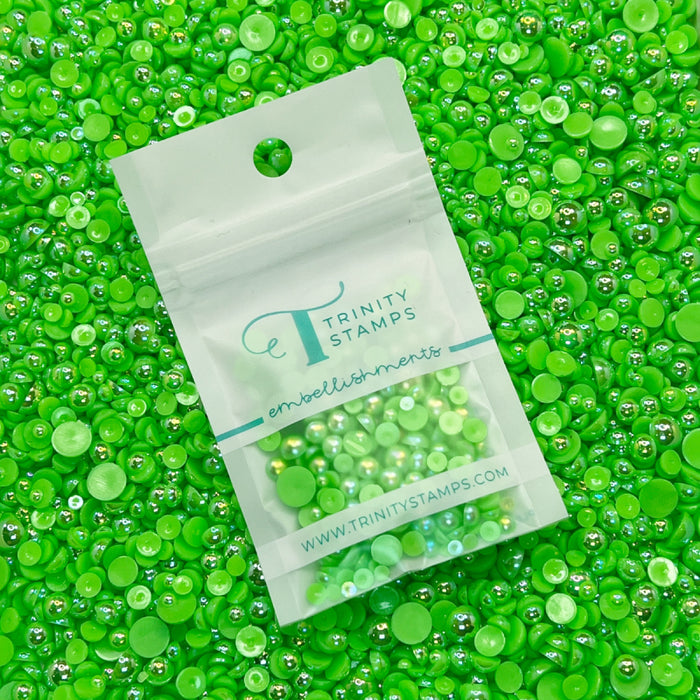 Glow-Stick Green Baubles Embellishment Mix