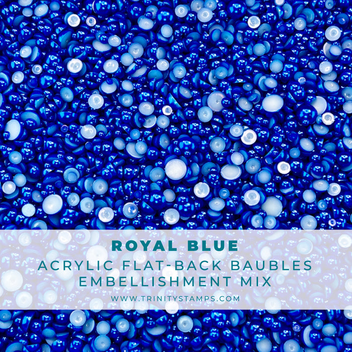 Royal Blue Baubles Embellishment Mix
