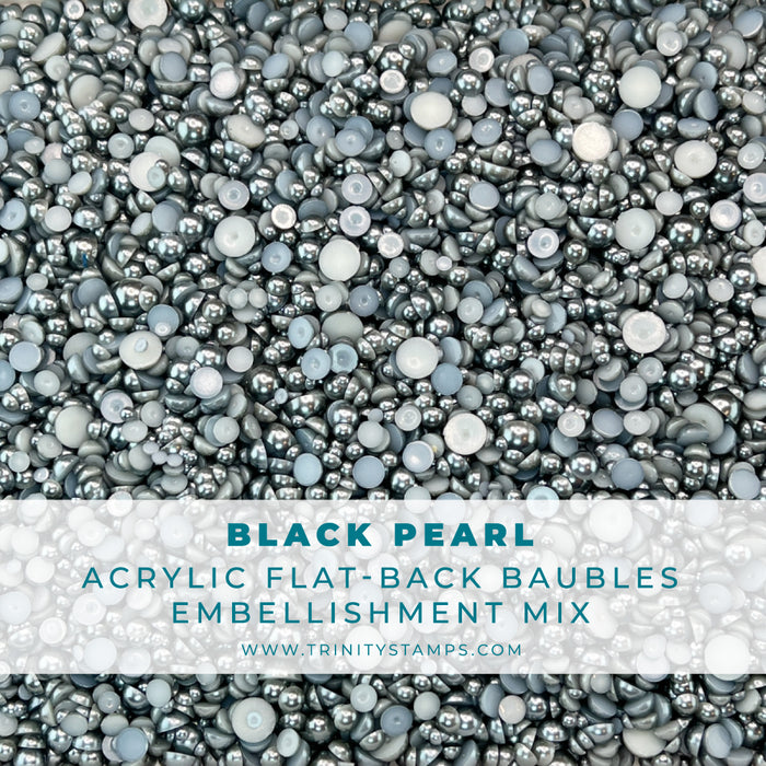 Black Pearl Baubles Embellishment Mix