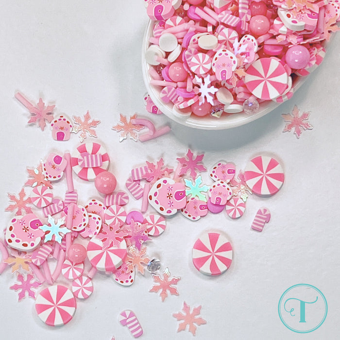 Pink Winter Wonderland Shaker Embellishment Mix