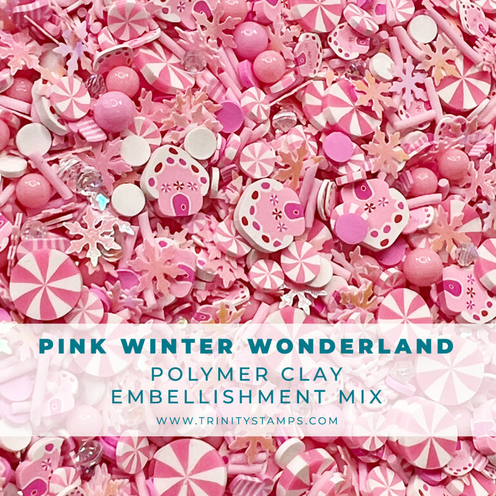 Pink Winter Wonderland Shaker Embellishment Mix