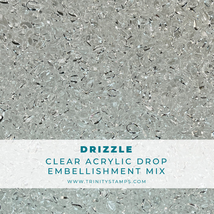 Drizzle Clear Acrylic Drop Embellishment Mix