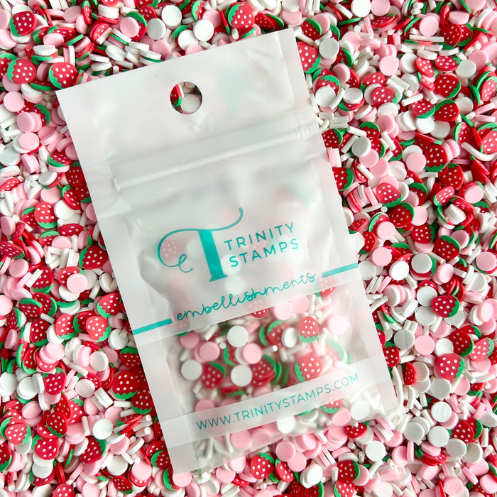 Strawberry Kiss Embellishment Mix