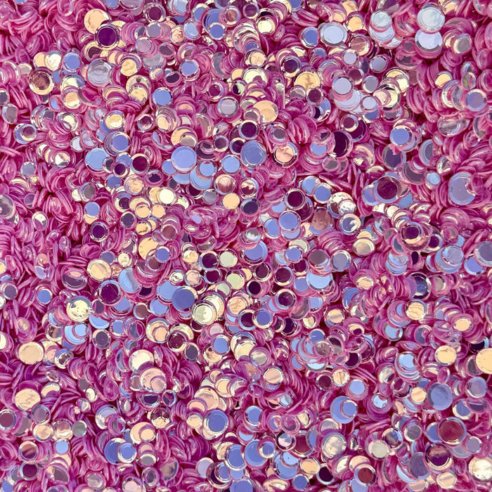 Polished Pale Magenta Confetti Embellishments