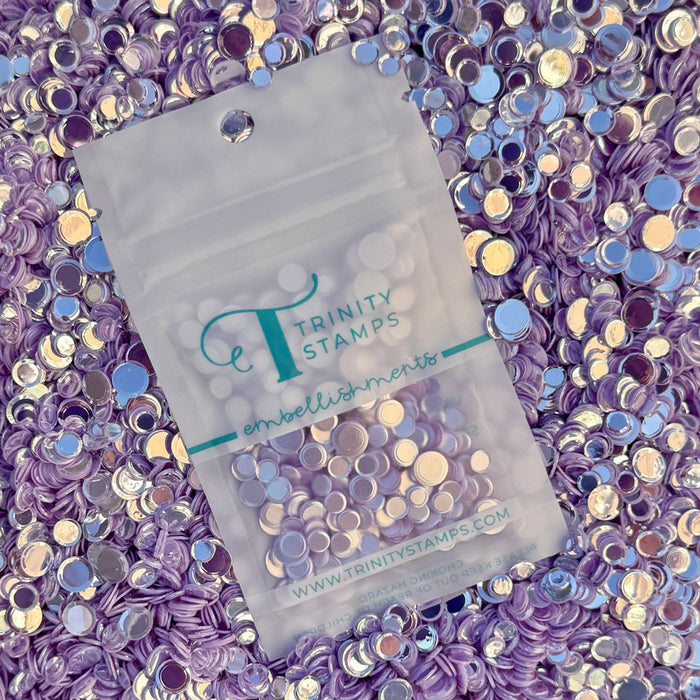 Polished Amethyst Confetti Embellishments