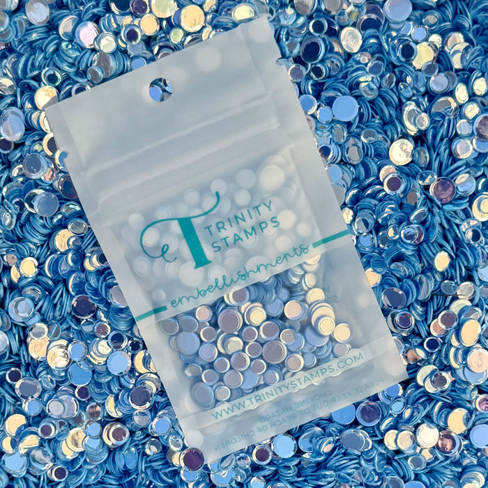 Polished Cornflower Confetti Embellishments